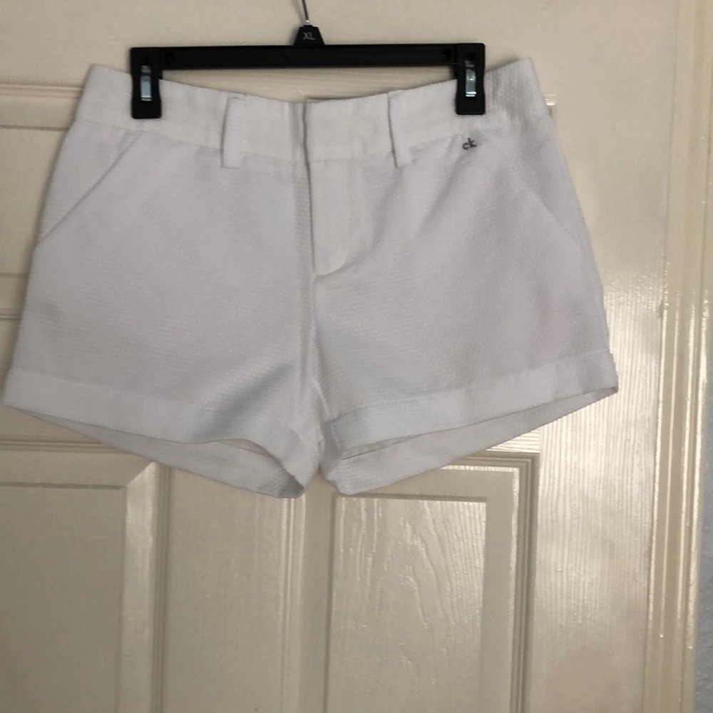 Calvin Klein white shorts